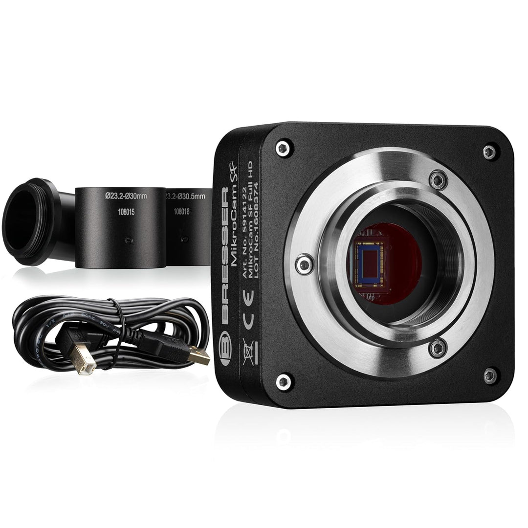 Bresser Mikroskopkamera Full HD 1920x1080 USB mit C-Mount, Metallgehäuse, inkl. Software MikroCamLab