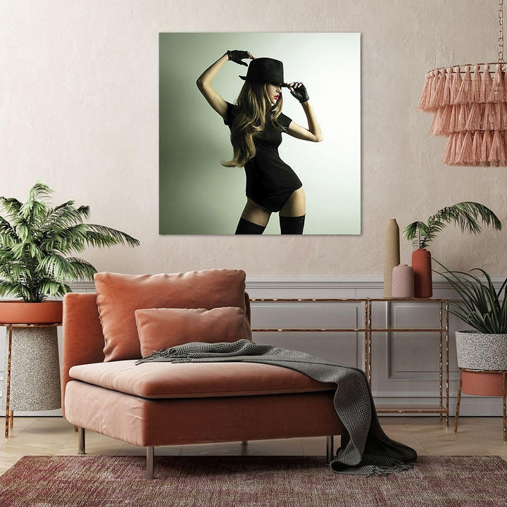 Bilder auf Leinwand Schönheit club tanz disco Leinwandbild 60x60cm Wandbilder Dekoration Wohnzimmer
