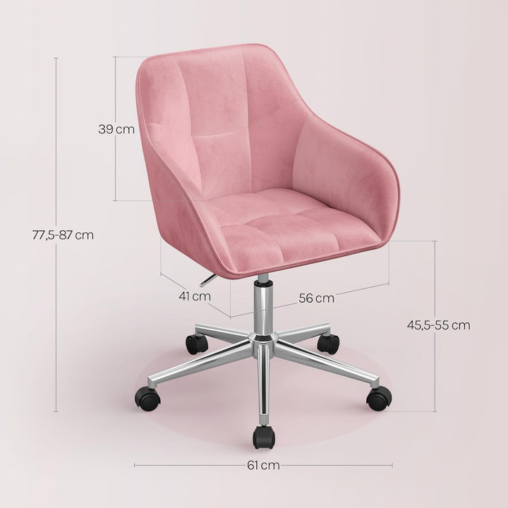 WOLTU Homeoffice Stuhl, Schreibtischstuhl, Drehstuhl, Schminkstuhl, höhenverstellbar, bis 150 kg bel
