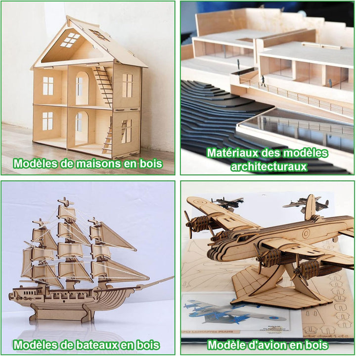 SENENQU 20 Stück Lindenholz 2 mm, Sperrholz 300 x 300 mm x 2 mm, Holzplatten zum Basteln für Laserpr