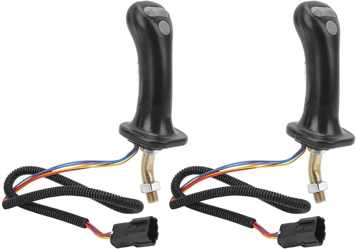 3-Tasten-Bagger-Joystick-Griffe, 2 Stück, Schwarz, 6-polig, ABS-Aluminiumlegierung, Verschleissfest,