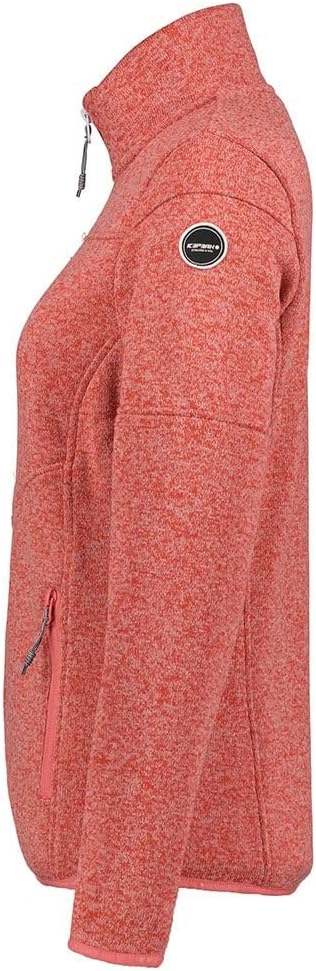ICEPEAK Strickfleecejacke für Damen Anahola ohne Kapuze M Rot, M Rot