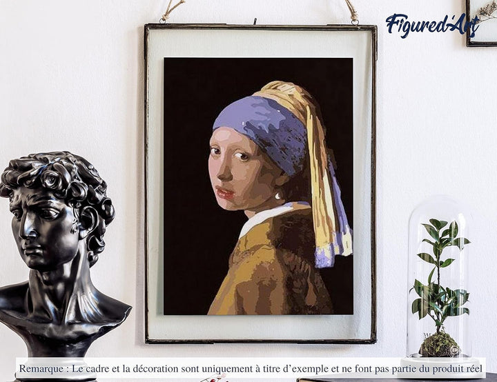 Figured'Art Malen Nach Zahlen Erwachsene Vermeer - Mädchen mit dem Perlenohrring - Paint by Numbers