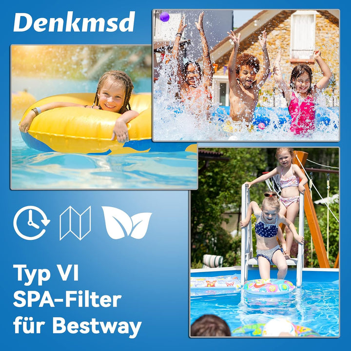 Filterkartuschen VI für Bestway Pool Filter, Filter Cartridge VI für Miami, Vegas, Monaco, Ersatzfil