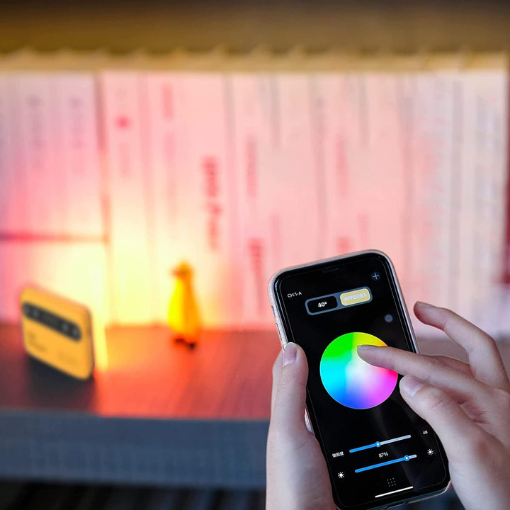 5W RGB Videoleuchte LED für Live Streaming YouTube Tiktok Aufnahmen, 2800K-6800K Dimmbare, APP Fernb