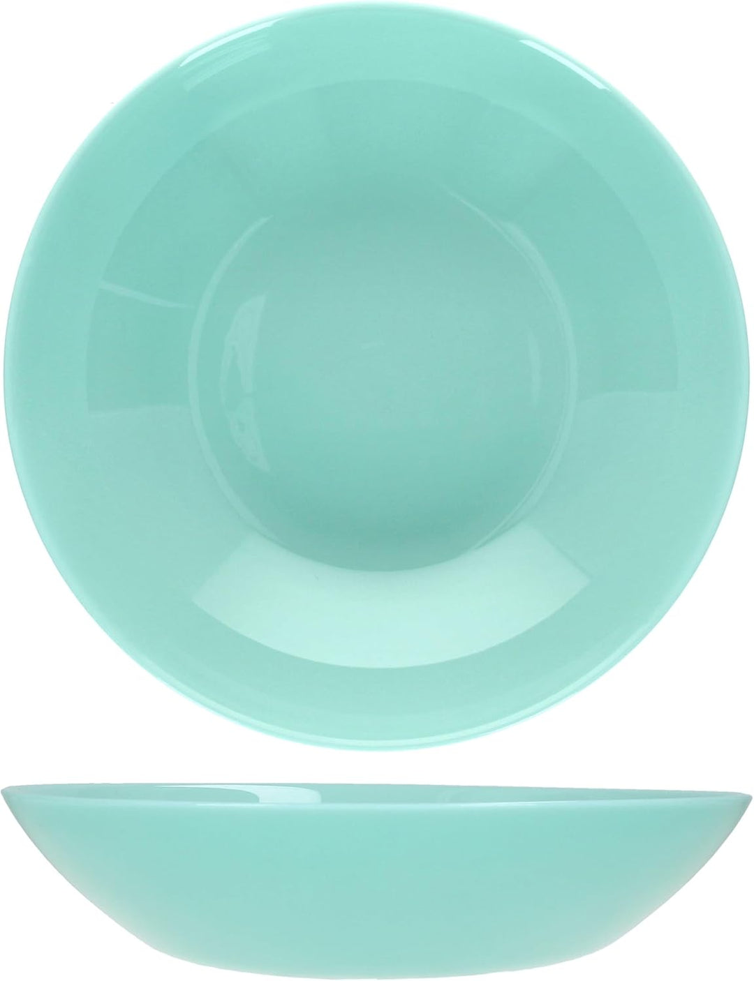 MamboCat 6er Set Mint Suppenteller aus Glas I 420ml, Ø 20,3 cm I Moderne Tiefe Teller für Müsli, Sup