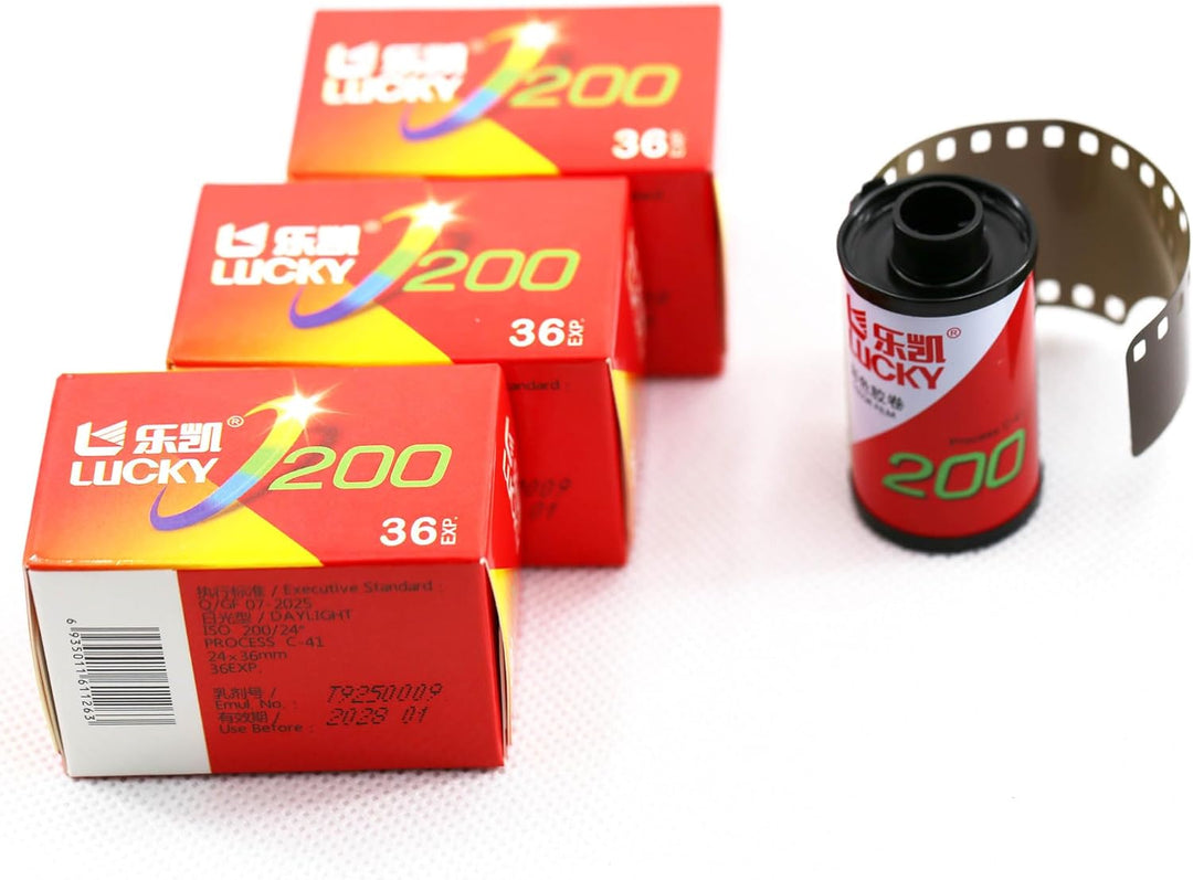 3er-Pack 35mm Kamerafilm, ISO 200, Tageslicht-Farbfilm, 36 Aufnahmen für 135er Kamera(3), 3