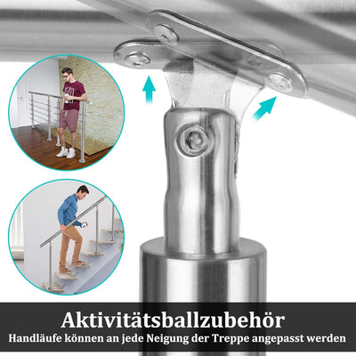 YRHome Geländer Edelstahl Handlauf Treppengeländer für Treppen Brüstung für Innen & Aussen Treppenha