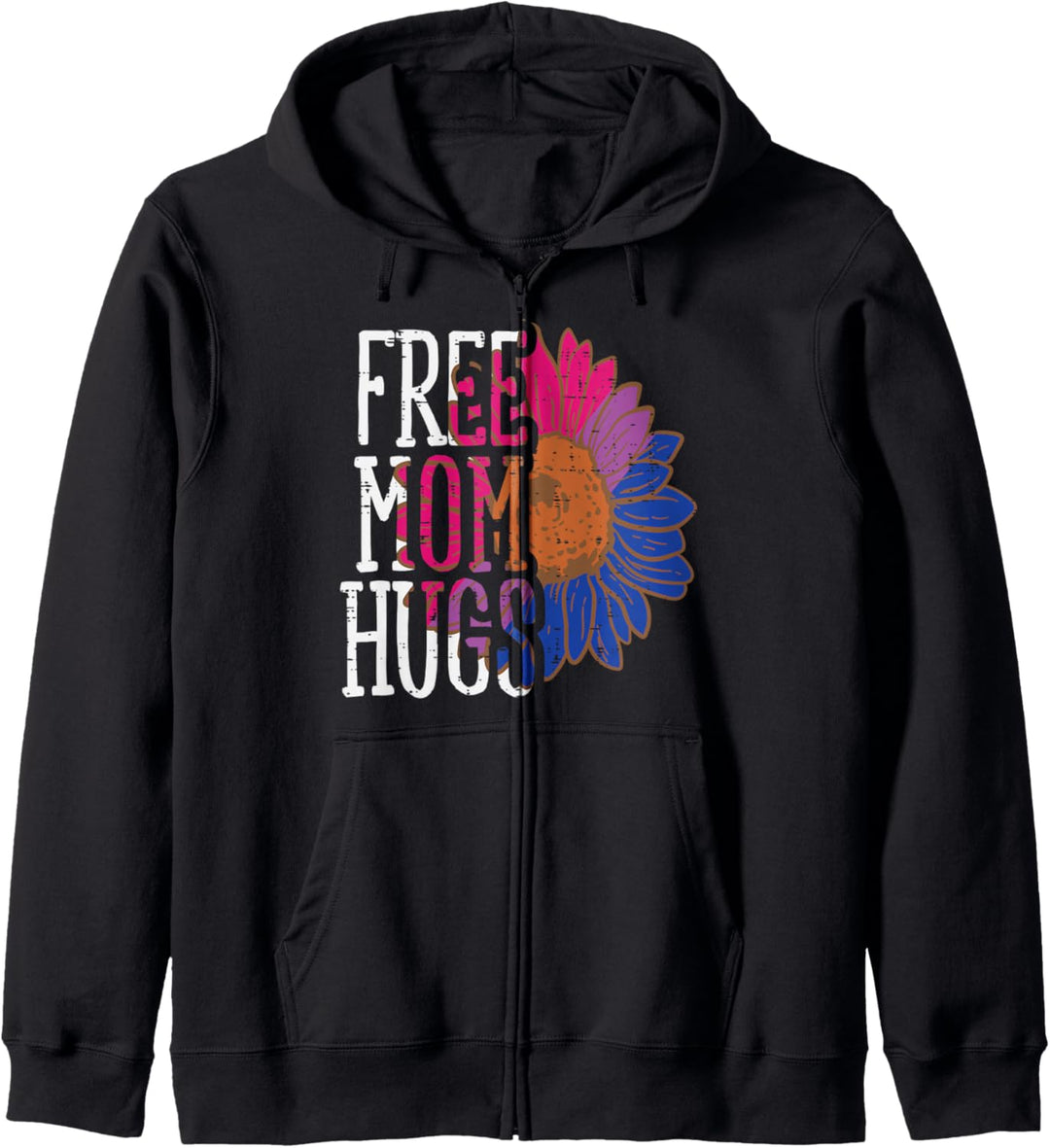 Free Mom Hugs Bisexual Sunflower Bi Pride Flag LGBTQ Women Kapuzenjacke