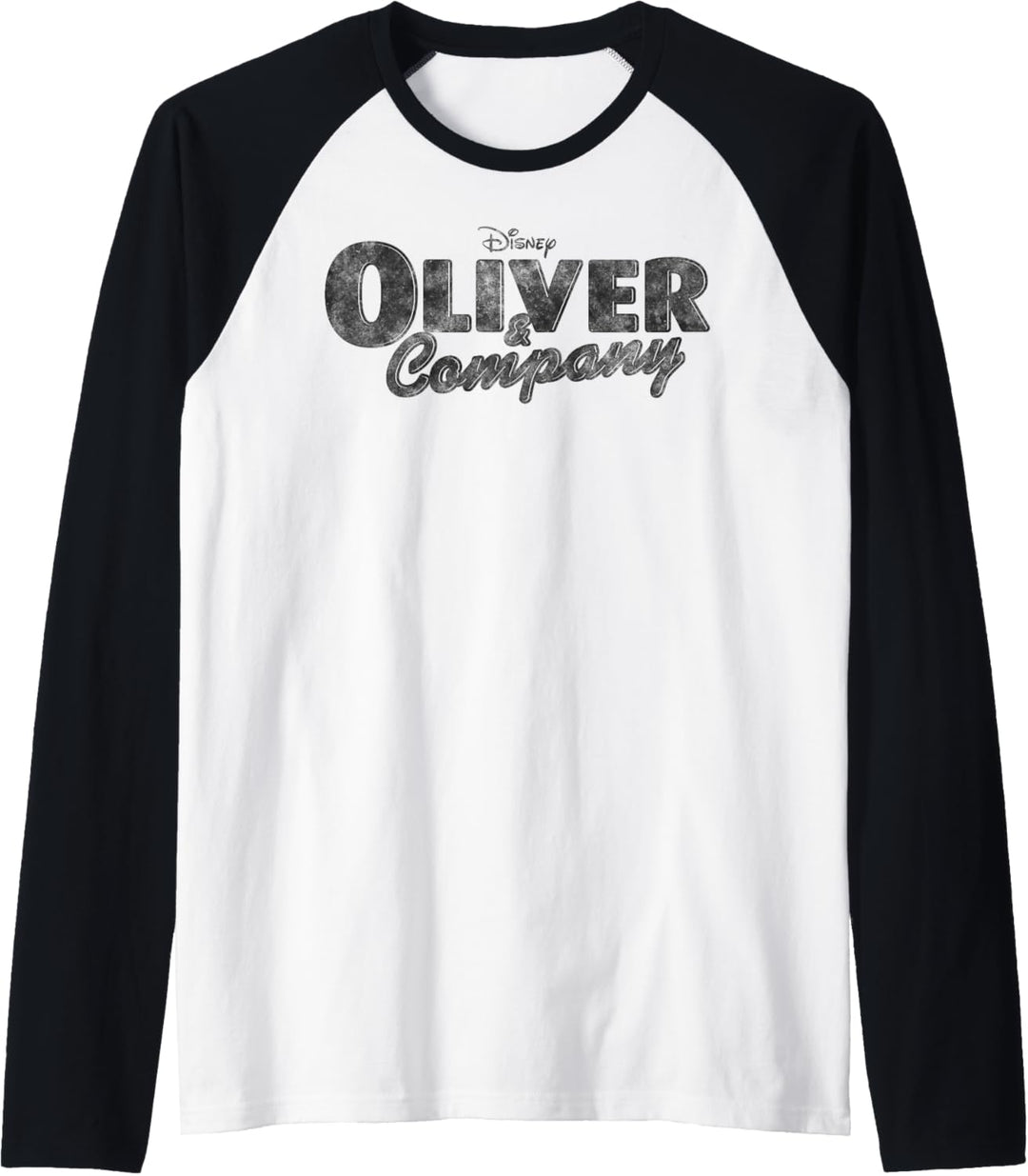 Disney Oliver & Company Black Movie Logo Raglan