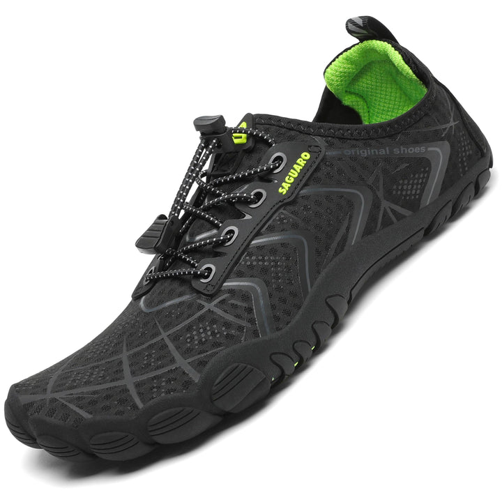 SAGUARO Unisex-Erwachsene Badeschuhe Atmungsaktiv Dicke Sohle Gr.36-46 37 EU Graphit Schwarz, 37 EU