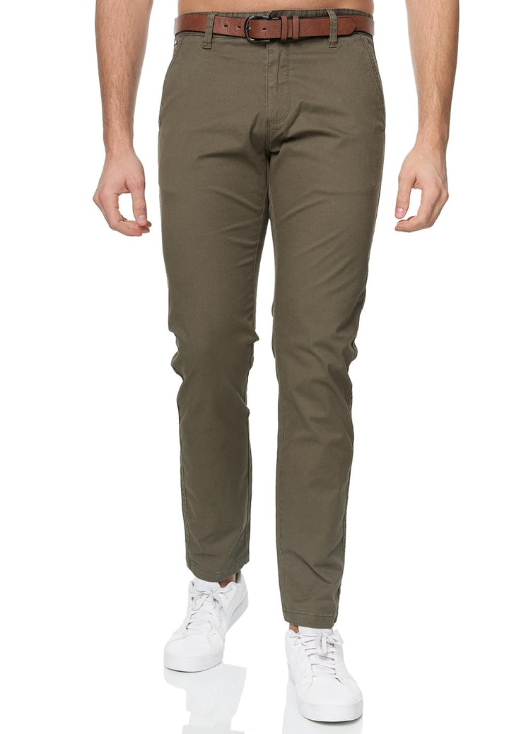 Indicode Herren Gower Chinohose Stretchhose | Chino Herrenhose Super Stretch Stoffhose 31W / 32L Arm