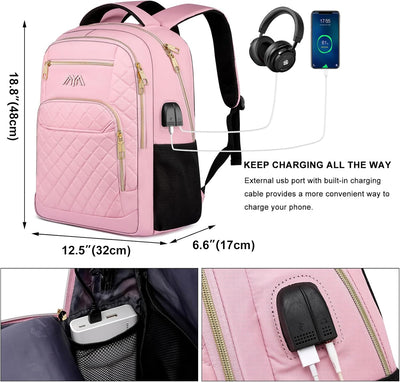 YAMTION Schulrucksack Mädchen Teenager, Rucksack Schule Laptop Rucksack für Damen Daypacks für 15.6