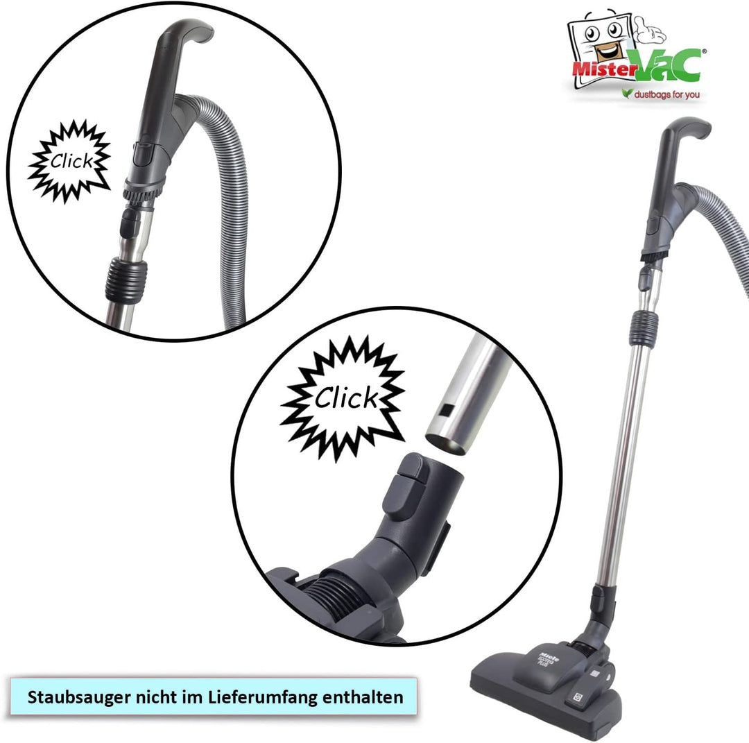 MisterVac | Teleskop-Staubsaugerrohr kompatibel mit Miele Blizzard CX1 Excellence EcoLine SKCP3 HS16