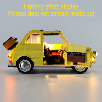 GEAMENT LED-Licht-Set für Creator Expert FIAT 500 (10271) Modellauto, Kompatibel mit Lego 77942 Baus