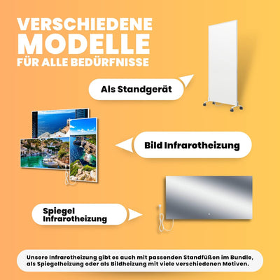 Bringer Infrarotheizung - Infrarot Elektroheizung mit Überhitzungsschutz - CarbonCrystal Heizelement