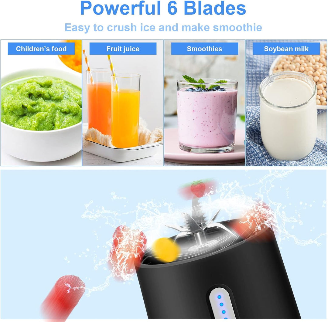Canareen Tragbarer Mixer Smoothie Maker - 500ML Blender Mixer für Smoothies und Shakes | 4000mAh wie