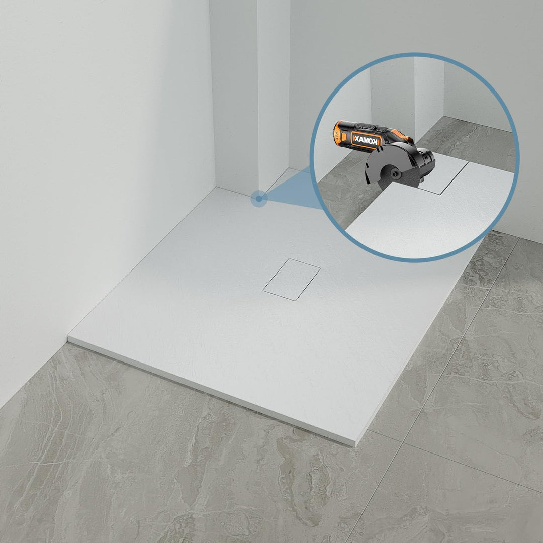 AQUABATOS SMC Duschwanne 140x100 cm Weiss Eckig Quadratisch Duschtasse Duschbecken Brausewanne Braus
