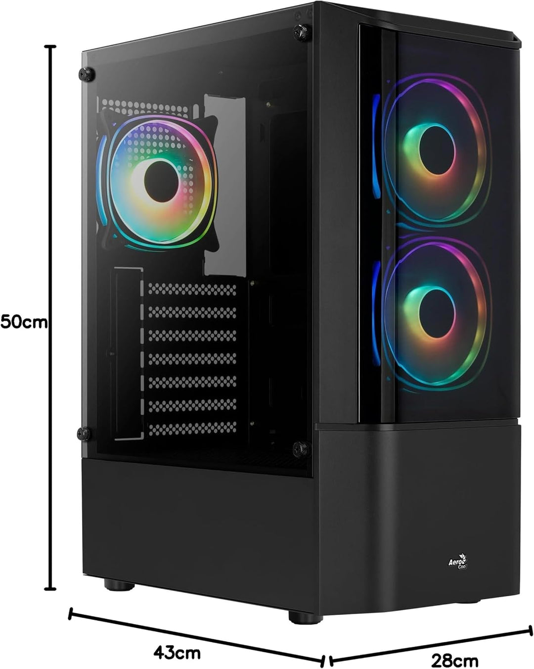 GEH AeroCool Midi Quantum v3 Black MicroATX/ATX/MiniITX, Quantum-G-BK-v3