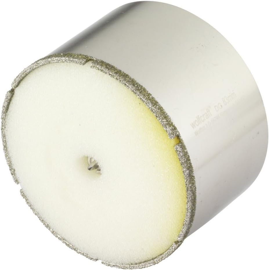 wolfcraft Ceramic Diamant-Lochsäge 5933000 – Bohrkrone inkl. Zentrierbohrer für den Akkuschrauber –