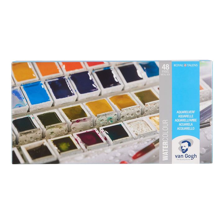 Van Gogh Aquarell-Farbkasten, 48 Farbnäpfchen