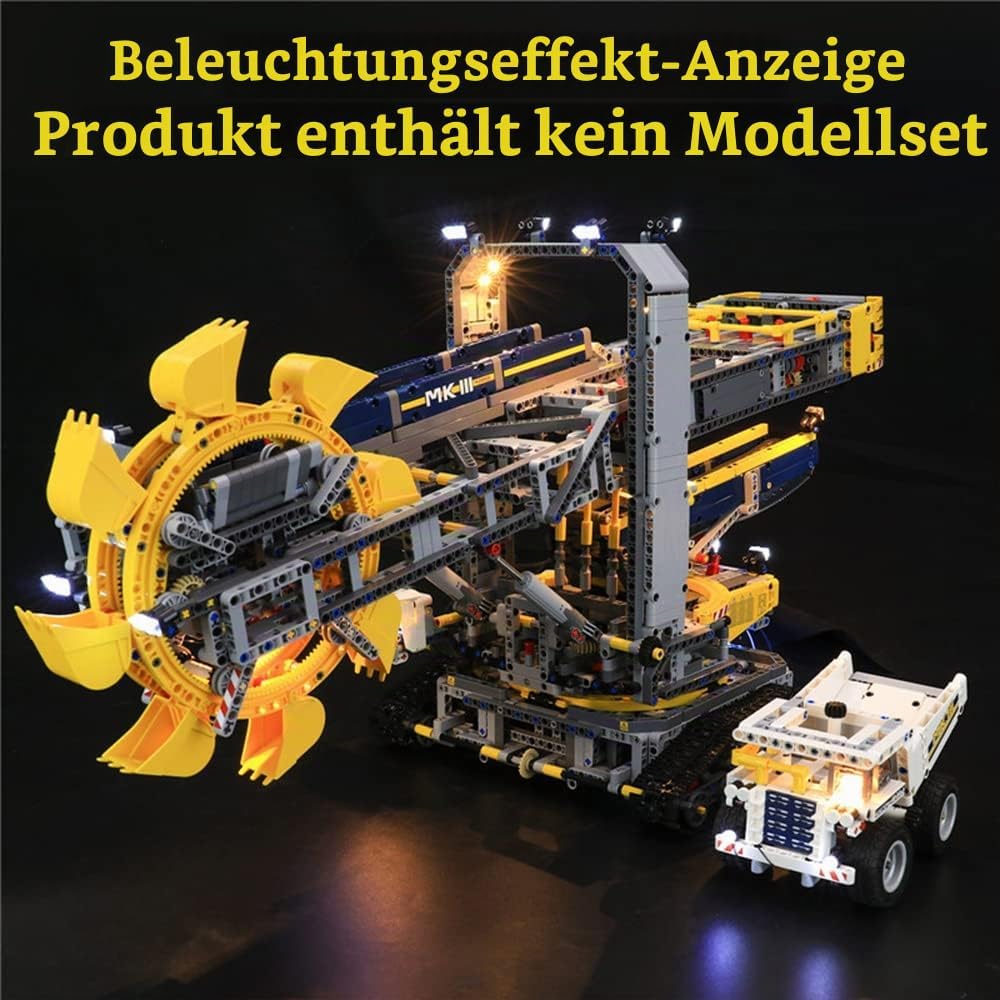 GEAMENT LED Licht-Set Kompatibel mit Lego Schaufelradbagger (Bucket Wheel Excavator) - Beleuchtungss