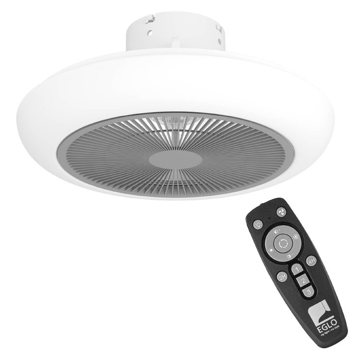 EGLO Deckenventilator mit Beleuchtung Sayulita, Ventilator Decke dimmbar mit Fernbedienung, Timer un