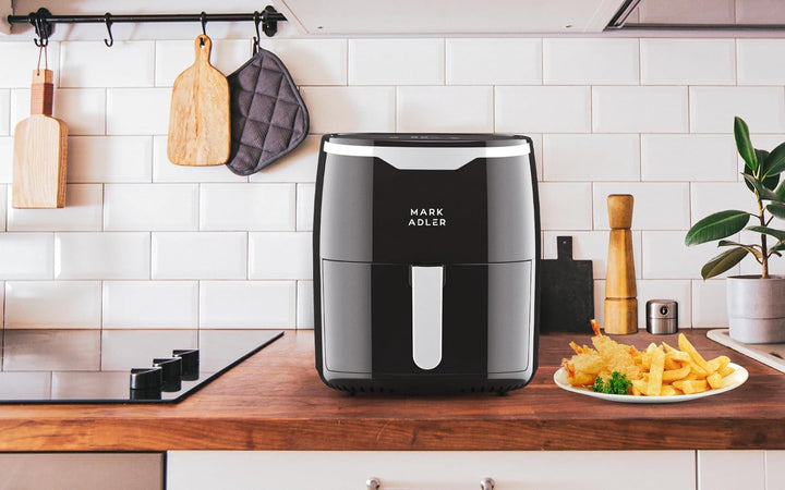 VERTENZ Taste 50 | Kompakte Heissluftfritteuse Airfryer XL 5 Liter Fassungsvermögen | 8 Automatische