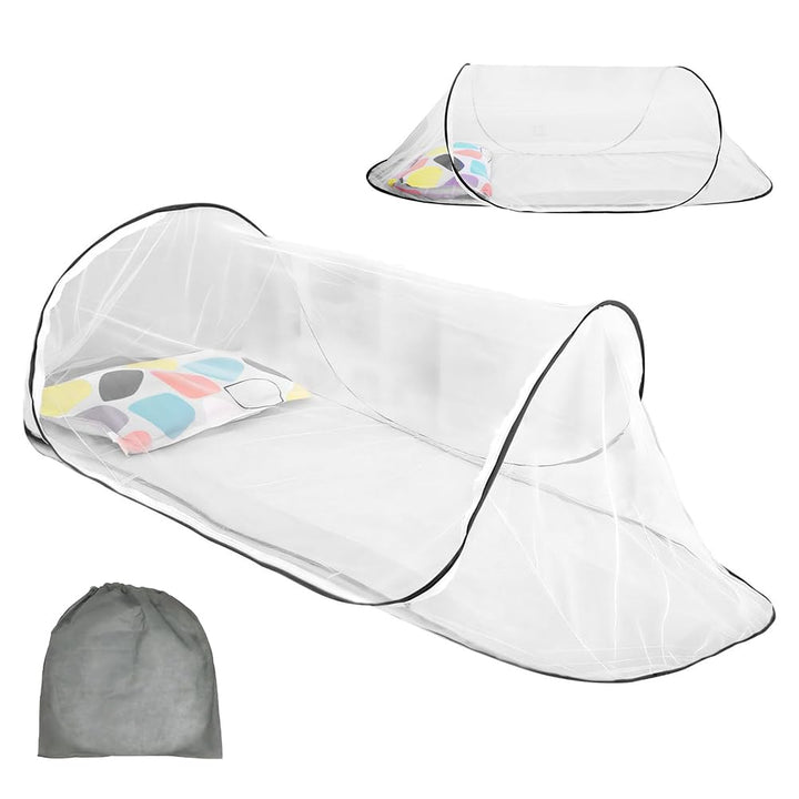 Moskitonetz Reise Pop-Up & Faltbare 200x80x56cm, Tragbare Campingzelt Moskitonetz mit Zip für Campin
