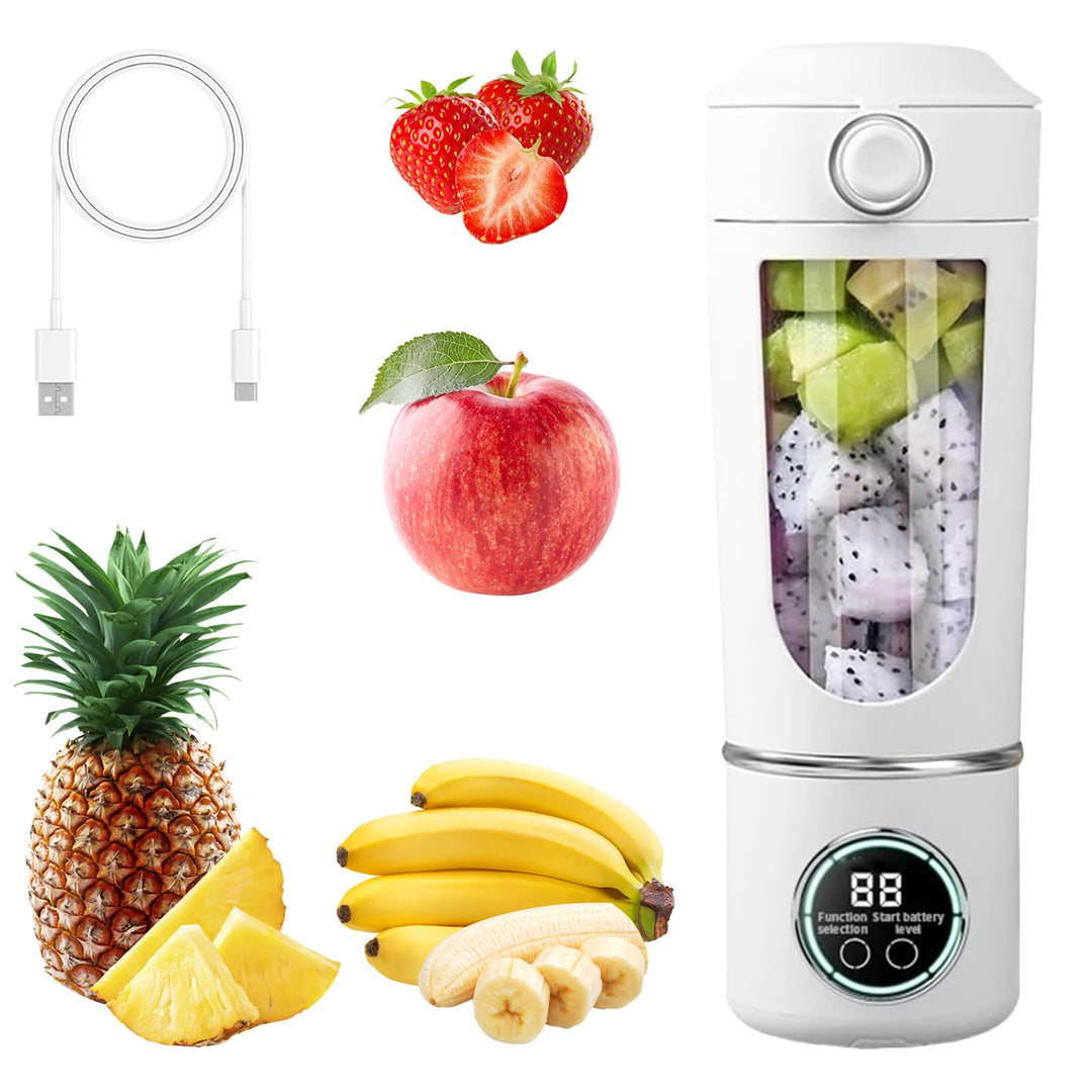 Tragbarer Mixer, 700 ml Maker to Go Mini-Standmixer mit 12-Klingen Edelstahl, Portable Blender USB A