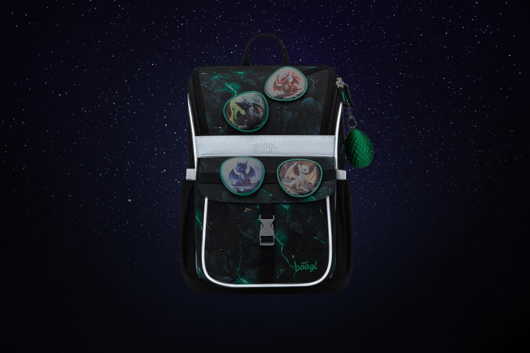 Baagl Schulranzen Jungen Mädchen für 1. Klasse - Ergonomische Schultasche für Kinder - Schulrucksack