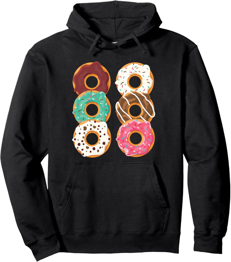 Donut Six Pack - Funny Sports Pun Graphic Pullover Hoodie