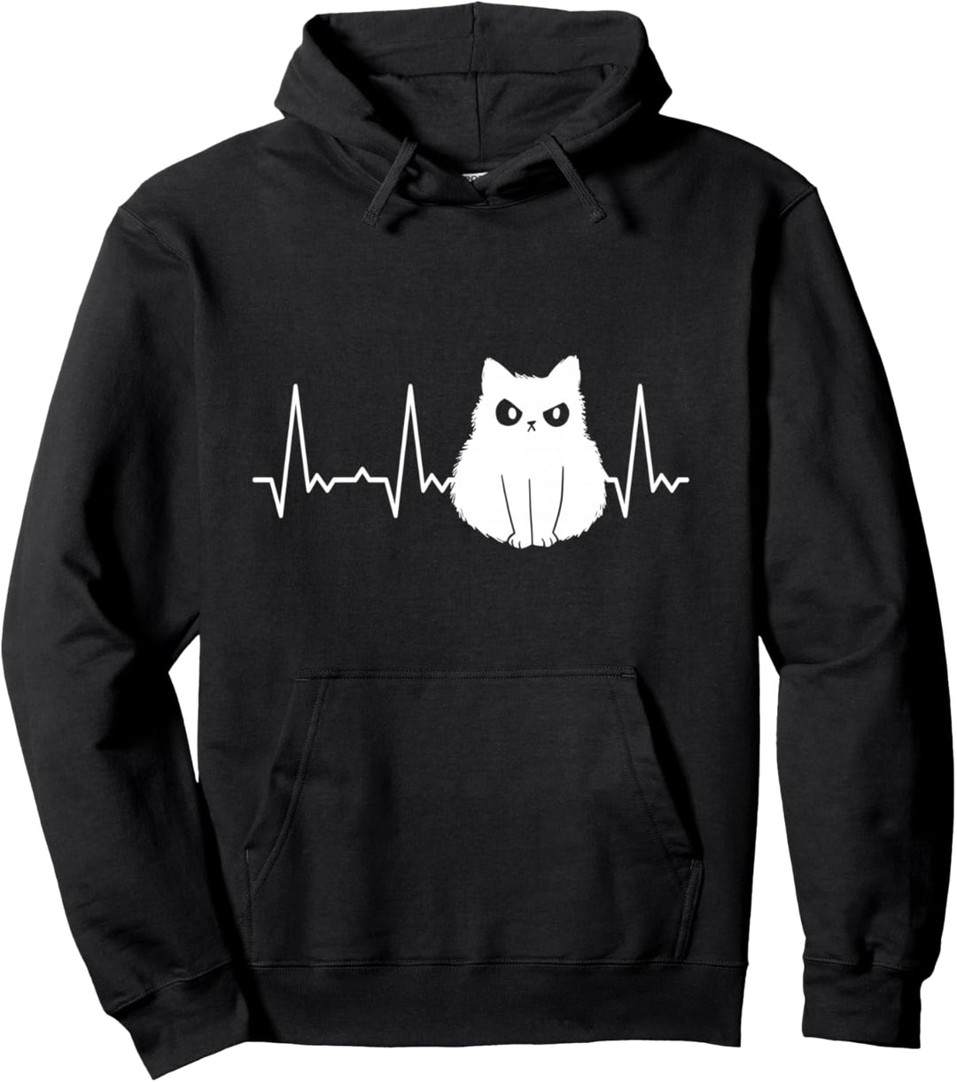 Herzschlag Katze Pullover Hoodie