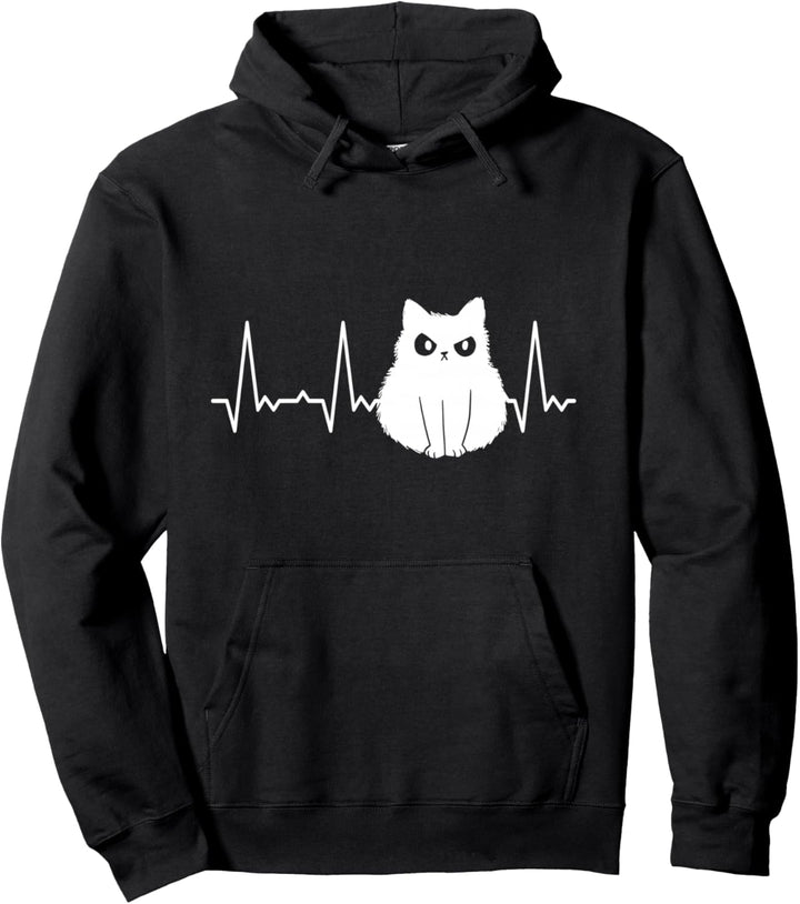 Herzschlag Katze Pullover Hoodie