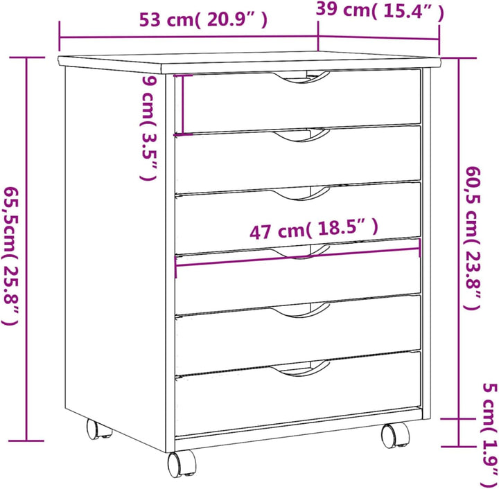 Gecheer Rollschrank mit Schubladen, Kommode, Schubladenschrank, Schreibtischschrank, Aktenschrank, B