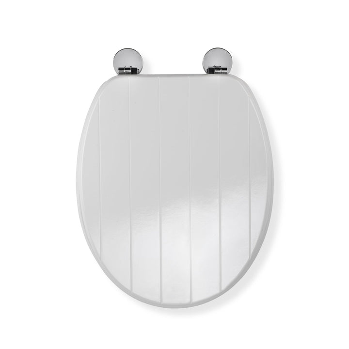 Croydex Flexi-Fix Hayward Always Fits Never Slips WC-Sitz, Holz, weiss, 45.5 x 37.5 x 6 cm Nut & Fed
