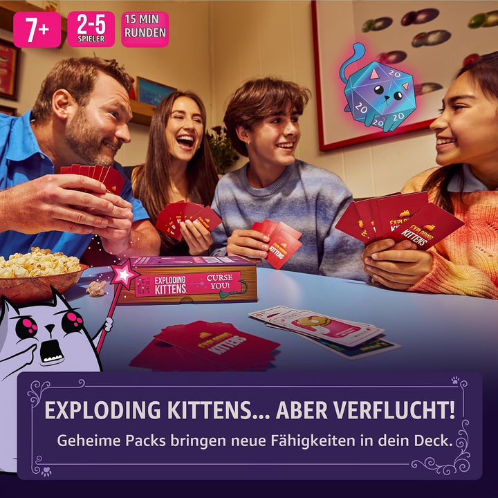 Exploding Kittens Curse You!: By, 2-5 Players, Age 7+ Card Game