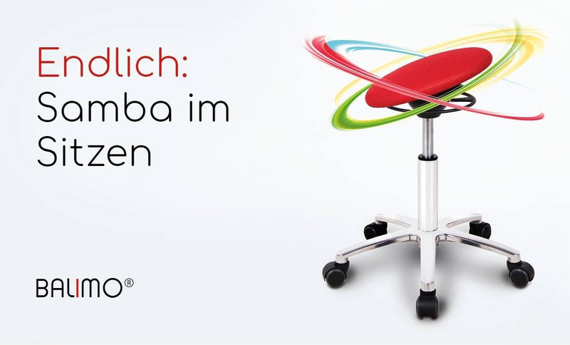 BALIMO ROLL - Bewegungshocker - Sitztrainer - ergonomischer Sitzhocker - Hocker mit Schwingeffekt -