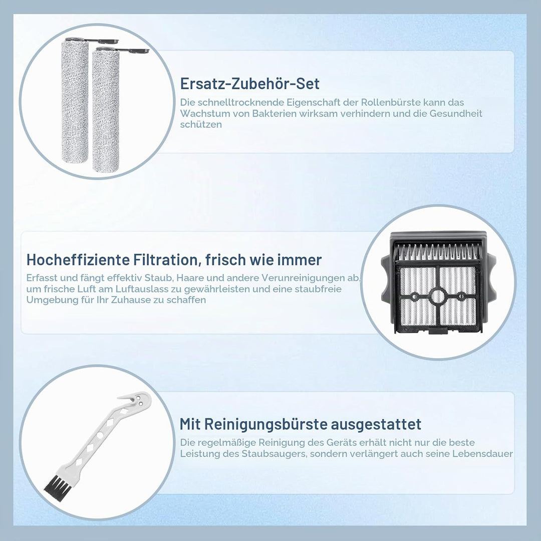 Bürstenrolle Filter Ersatzteile für Tineco Floor One Stretch S6/Switch S6/ Floor one S6 stretch lite