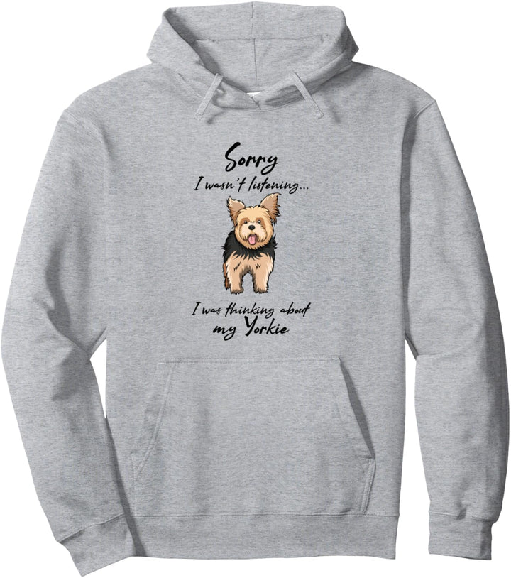 Nachdenken über Yorkie Hundehalter Terrier Pullover Hoodie