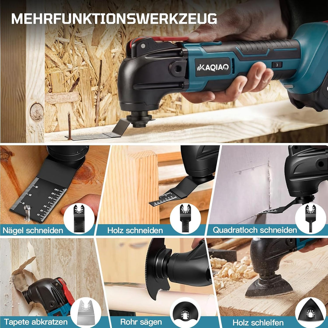 Oszillationswerkzeug Akku, Multifunktionswerkzeug Für Makita 18V Akku, 6 Einstellbare Geschwindigkei