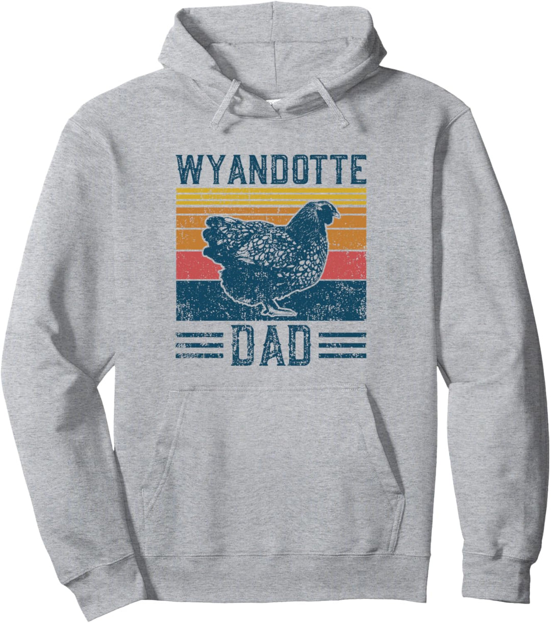 Farming Breed – Vintage Wyandotte Chicken Dad Pullover Hoodie