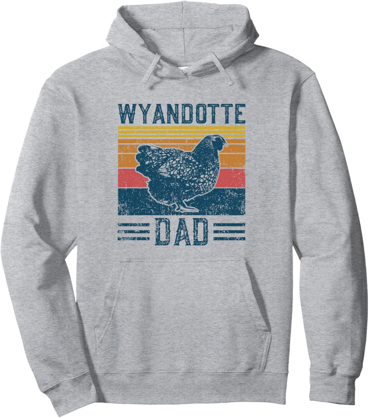 Farming Breed – Vintage Wyandotte Chicken Dad Pullover Hoodie