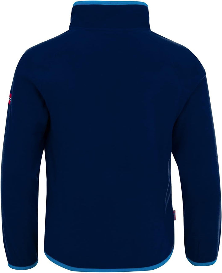 Trollkids Kinder Fleece-Pullover Nordland mit Reissverschluss 92 Marineblau / Hellblau, 92 Marinebla