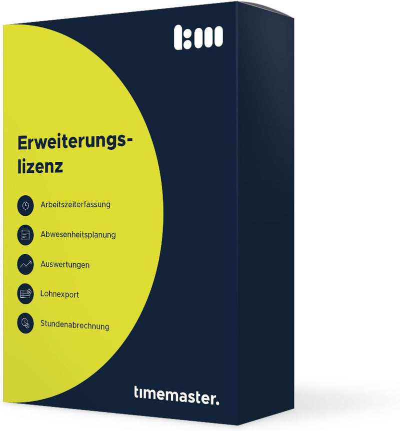 Timemaster WEB digitales Zeiterfassungssystem, Lizenzerweiterung für 10 weitere Mitarbeiter für die