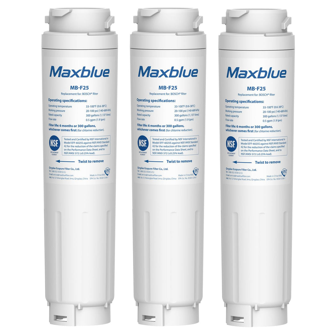 Maxblue 644845 Kühlschrank Wasserfilter Kompatibel mit Bosch UltraClarity 644845, 00740560, 740560,