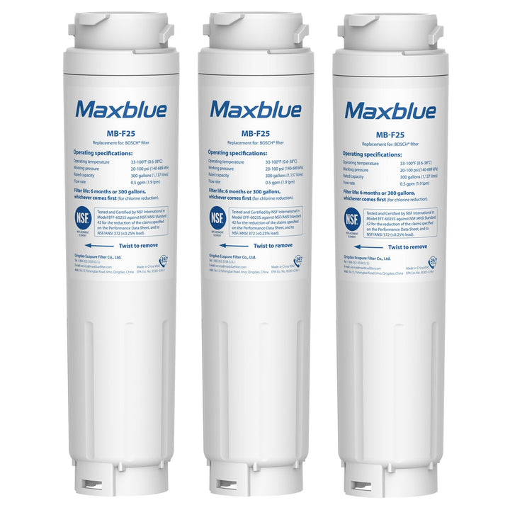 Maxblue 644845 Kühlschrank Wasserfilter Kompatibel mit Bosch UltraClarity 644845, 00740560, 740560,