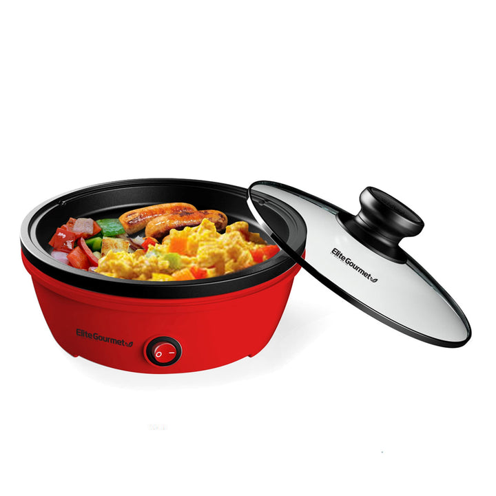 Elite Gourmet EGL-6101 Persönliche Bratpfanne, elektrisch, schnelles Aufheizen, 650 W, antihaftbesch