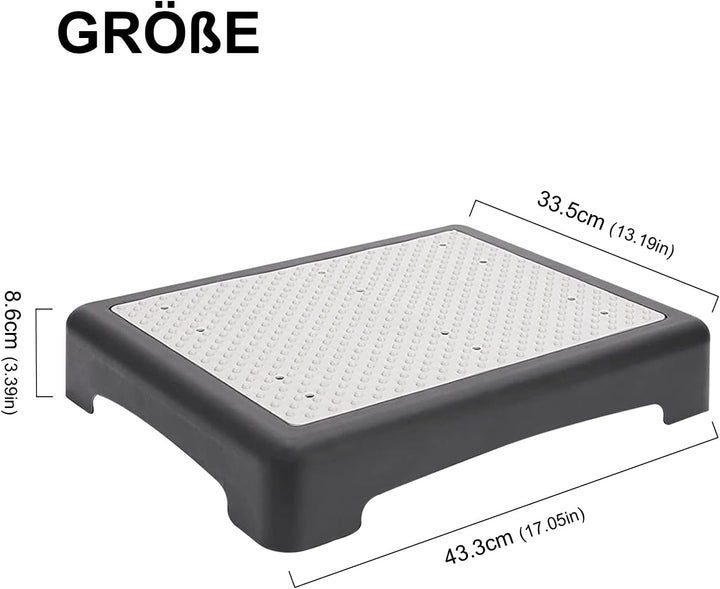 rutschfest Halbstufe Einstiegshilfe Tritthocker Kunststoff Mobility Step Ergonomischer Büro Fusshock