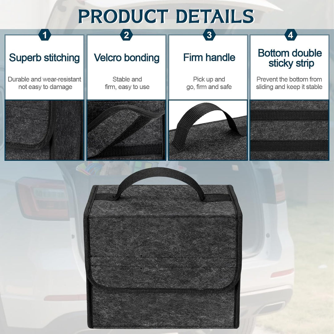 2 Stück Auto Kofferraum Organizer,Auto Organizer Toolbag,Kofferraumtasche | Faltbar Autotasche Koffe